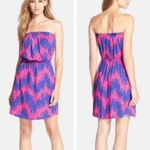 ❌SOLD❌ 🩷Lilly Pulitzer🩷Windsor dress Pink & Blue Giraffe print